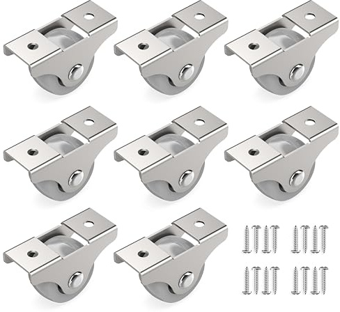RAVN HAMAN 8er Set Möbelrollen 25 mm - Minirollen bis 10 kg pro Rad - Kleine Bockrollen für Innenmöbel - Kastenbockrollen mit geringem Rollwiderstand - Transportrollen