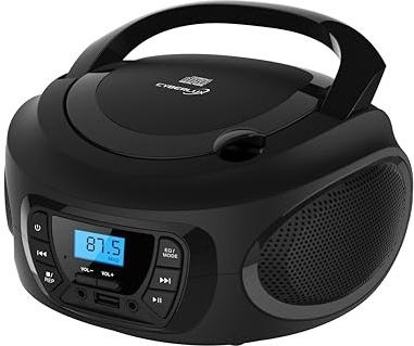ragbarer CD-Player | | CD/CD-R | USB | FM Radio | AUX-In | Kopfhöreranschluss | Kinder Radio | Boombox | CD-Radio | Stereoanlage | Kompaktanlage (Dark Knight Black)