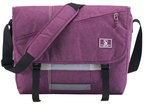 OIWAS Umhängetasche Herren Groß Messenger Bag Arbeitstasche Männer Schultertasche Laptoptasche Herrentasche Kuriertasche Tablet Business Büro Uni Reise Alltag für 15.6 Zoll Laptop Violett