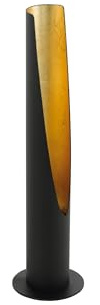 EGLO Tischlampe Barbotto, Deko Tischleuchte Stablampe Wohnzimmer | Wohnzimmerlampe aus Metall in Schwarz und Gold, Nachttischlampe mit GU10 Fassung, inkl. Schalter