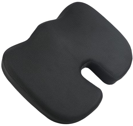 Lauviomify Sitzkissen Orthopädisch Memory Foam – Ergonomisch gegen Rücken- & Steißbeinschmerzen – Atmungsaktiv für Büro, Auto, Rollstuhl, Reisen, Schwangerschaft, Zuhause