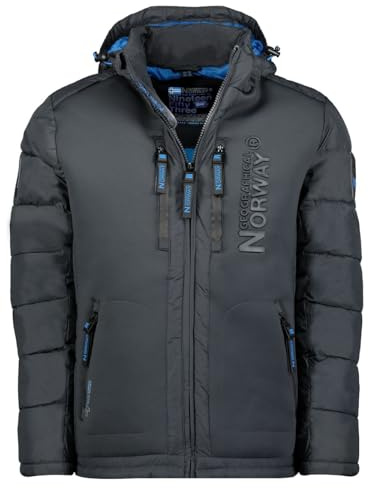 Geographical Norway Herren Winterjacke Beachwood Darkgrey - 7XL