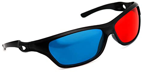 PRECORN 3D Brille rot/Cyan hochwertige 3D Brille (3D-Anaglyphenbrille) für 3D PC-Spiele Filme UVM.