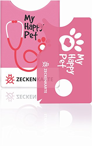 innoGadgets Zeckenkarte mit Lupe | Schnell und sanft Zecken vom Haustier oder Menschen entfernen | Einfach zu verstauen und Immer dabei | Passt in Jede Tasche | Pink