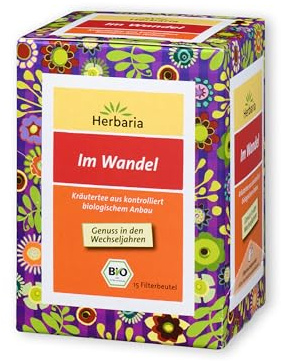 Herbaria Im Wandel Wechseljahretee bio 15FB – 100% Bio-Kräutertee im Filterbeutel – ausgleichende Teemischung, ideal für die Wechseljahre – natürlich wohltuender Teegenuss