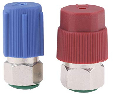 R12 R22 auf R134A Nachrüstadapter, 1/4 auf 7/16 UNF Hoch-/Niedriganschluss | Praktisches Umwandlungsadapter-Set für die Wartung und Reparatur von Fahrzeug-Klimaanlagensystemen