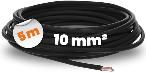 Lapp 5m H07V-K 10 mm² Schwarz - Flexible Aderleitung & Verdrahtungsleitung | PVC-Einzelader Litze 10mm2 - Feindrähtiges Kupfer nach VDE 0295 - Für Schaltschrankbau, Maschinen & Geräte