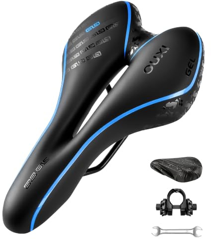 OUXI Fahrradsattel, Gel Fahrrad Sattel Bequemer Hohl Ergonomisch Fahrradsitz Tourensattel Geeignet für Herren Damen MTB Rennrad Mountainbike Heimtrainer City Dirt E Bike