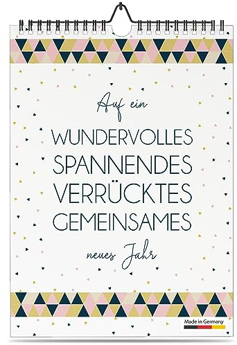 OfficeTree Bastelkalender A4 immerwährend zum Selbstgestalten Geometrisch | Immerwährender Kalender ohne Jahreszahl im Format A4, Motivreihe Geometrisch, auf Offsetpapier gedruckt, zum Aufhängen