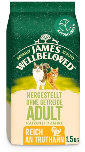 James WELLBELOVED 1,5kg Katze Trockenfutter ohne Getreide Truthahn