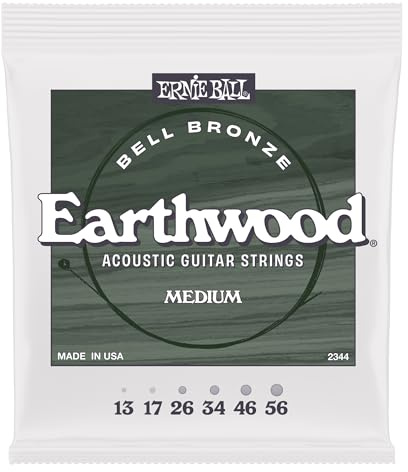 Ernie Ball Medium Earthwood Bell Bronze Gitarrensaiten Westerngitarre 13-56
