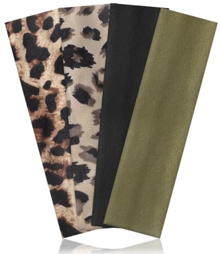 Haarbänder für Damenhaar, 5 cm, elastisches Stirnband, weich, atmungsaktiv, Haarbänder für Damen, Mädchen, für Sport, Make-up, Yoga, Laufen, 4 Stück