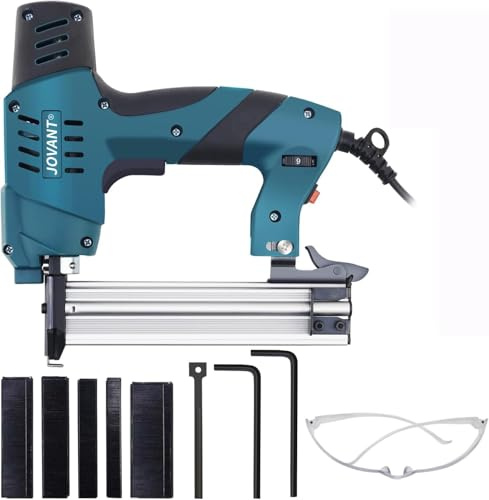 2-in-1 Elektrotacker,Nagelpistole Mit Heftklammern Und Heftklammerentferner,Elektrischer Tacker Für Für Holz Und DIY-Projekte,Tackerpistole Mit 320 Klammern Und 352 Nägeln -JOVANT
