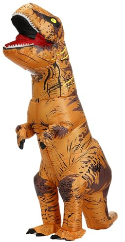 JASHKE Aufblasbares T-Rex Kostüm Aufblasbares Dinosaurier Kostüm Dino Kostüme für Erwachsene