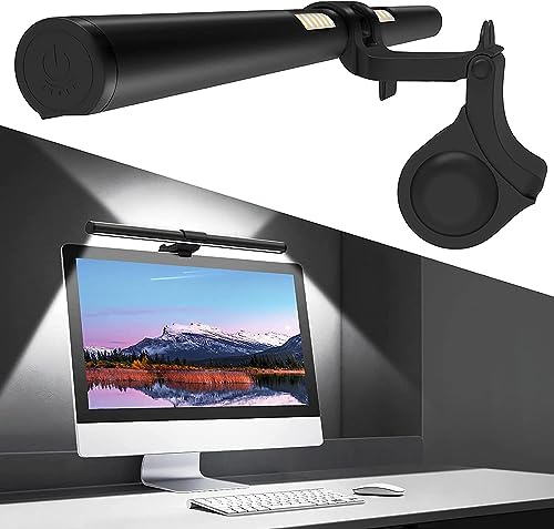 OOWOLF Monitor Lampe 41cm dimmbar 3000-6400K - Haupt- & Hintergrundlicht, ohne Blendung & Flimmern, Touch Control, USB-Anschluss, Augenschutz für Büro, Gaming, Homeoffice