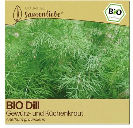 Samenliebe BIO Dill Samen | Küchenkraut & Gurkenkraut - samenfestes BIO Saatgut