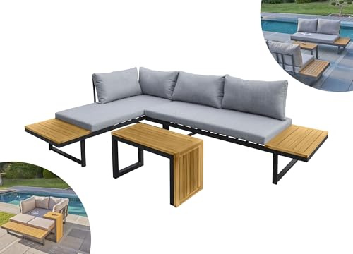 LC Garden »Sungardo« Gartenlounge Set Anthrazit • Aluminium • Lounge • Gartenmöbel Set • Loungemöbel • Balkonset • Garten & Terrasse
