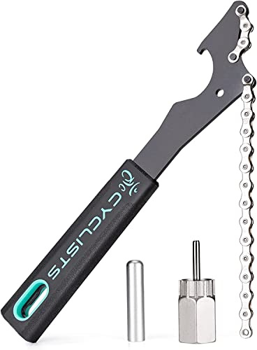 cyclists Kettenpeitsche und Abzieher Set für Fahrrad Kassetten und Centerlock Bremsscheiben Fahrrad Kassette Werkzeug Legierter Stahl Fahrrad Werkzeug
