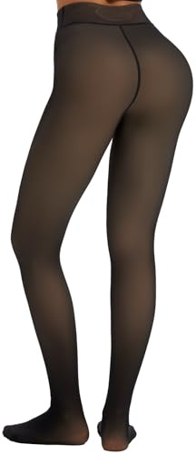 Spring Water Thermo Strumpfhose Damen Thermostrumpfhose Strumpfhosen 230g Winter Gefütterte Thermo Warme Dicke Gefüttert Winterstrumpfhose Schwarz Hautfarbe