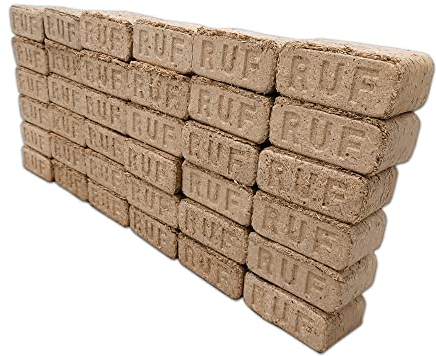 Promo RUF Holzbriketts aus Laubbäumen Brennholz - 30 KG - 17 MJ/kg - umweltfreundlich naturbelassen