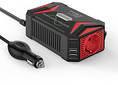 Reiner Sinus wechselrichter 12v auf 230v/BESTEK 300W stromwandler 12 auf 230/steckdose Auto Adapter/Auto wechselrichter,Inverter,inkl. Kfz Zigarettenanzünder Stecker