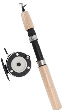 MechKit Angelrute Angelrolle Combo, 65 cm Teleskop EIS Angelrute Glatte Rotation rutschfeste EIS Angeln Rute Combo Set für Forelle Walleye Perch