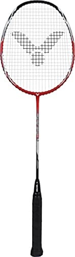 Victor Auraspeed Light Fighter 40 D – ultraleichter kopfbalancierter High-Modulus Graphit Badmintonschläger Badmintonracket - red