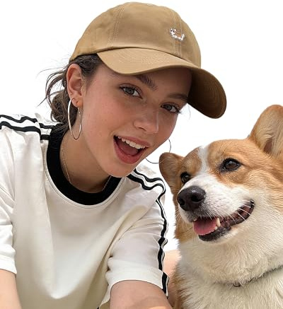 Clakllie Corgi Hund Baseball Cap Basecap Herren Damen Verstellbare Snapback Trucker Mütze Baumwolle Running Sports Cap Golf Cap
