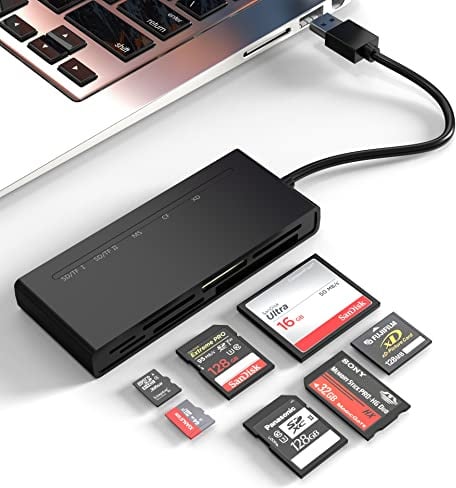 Multi SD Kartenleser USB 3.0, SD/TF/CF/MS/XD 5Gbps High Speed speicherkarten lesegerät für SDXC SDHC Micro SD CF MS MMC Karten, Sony Memory Stick Pro Duo Adapter Lesen Sie 5 Karten gleichzeitig