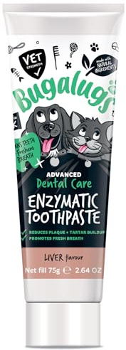 Enzymatische Zahnpasta mit Lebergeschmack für Hunde und Katzen von Bugalugs (75g)