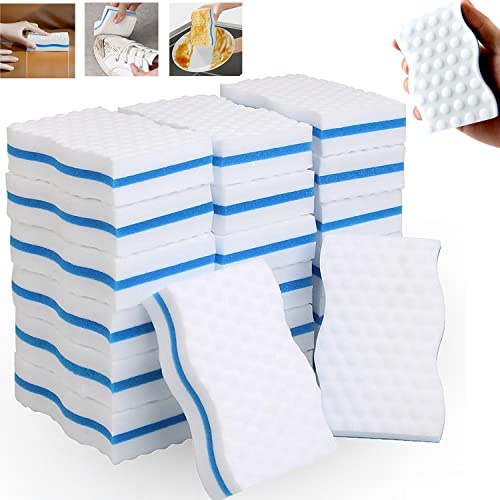 SHANQIAN 24 Stück Melamin Schmutzradierer 25 mm Dick Groß Magische Radierschwämme Zauberschwamm, Premium - Melamin Schwamm Für Küchen, Bäder, Böden und Wände - 100 × 60 × 25 mm