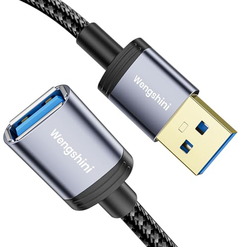 USB 3.0 Verlängerungskabel 2M, Typ A Stecker zu Buchse USB Extender ， 5Gbps High Speed Transfer, Kabel Nylon geflochten Kompatibel mit Webcam, Kamera, Telefon, USB Hub, Maus, Tastatur, Drucker,