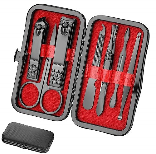 Maniküre Set Nagelknipser Set Reise Essential Nagelpflege Werkzeuge Mode Edelstahl Nagelknipser Kit Pediküre Kit Pflege Nagel Geschenk für Männer Frauen Freunde und Eltern