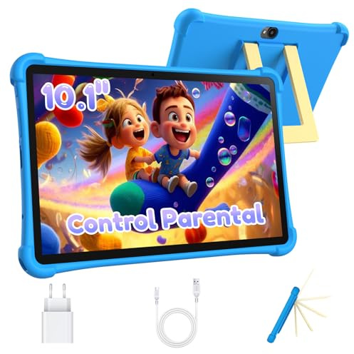 ALLDOCUBE 10-Zoll LTE-Kindertablet, iWaWa Kinderschutz, Android 15, Blau | 7GB RAM+64GB ROM (512GB TF), 5500mAh, 4G-Telefonie, GPS, Stoßfeste Schutzhülle, iPlay 70 SE