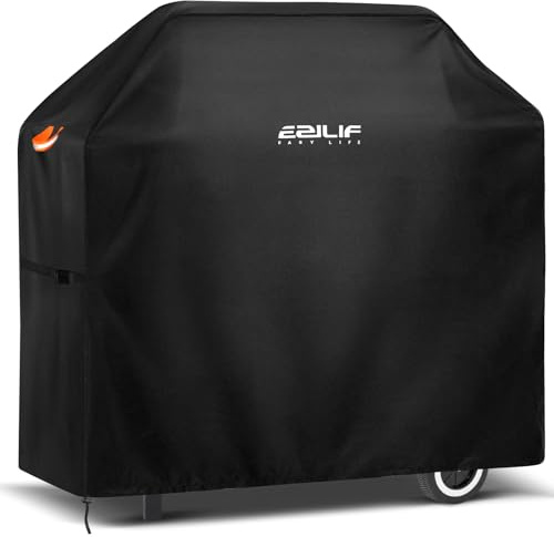 EZILIF Grillabdeckung Wetterfest-120x60x120 cm Grill Abdeckhaube Oxford-Stoff Gasgrill Abdeckhaube mit Reflexstreifen Grillhaube Schutzhülle für Brinkmann, Char Broil, Weber und Jenn Air