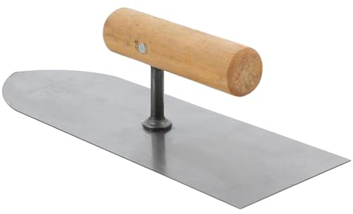 ORFOFE Spitz Zulaufende Betonkelle aus Stahl mit Holzgriff Komfortabler Griff für Verbesserte Arbeitseffizienz bei Innen und Außenbauprojekten