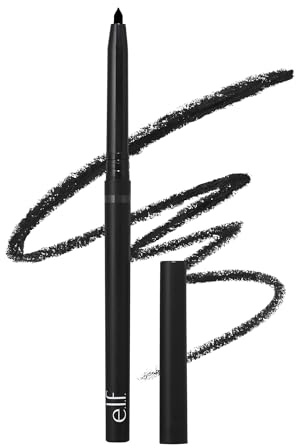 e.l.f. No Budge Retractable Eyeliner, wischfestes Augenmakeup, ultrapigmentiert, lang anhaltende Formel, Black