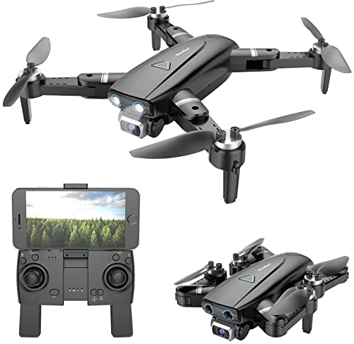 Simulus Fotodrohne: Faltbare GPS-Drohne mit 4K-Cam, Brushless-Motor, WLAN, Follow-Me, App (RC Drohne, GPS mit Kamera, VR)