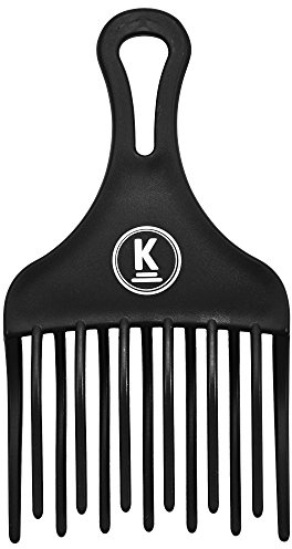 K-Pro Fingerstyler Afro Kamm grob – 18 × 10 cm Stylingkamm mit breiten Zinken – ideal für Natur-Locken, Afrofrisuren, Dauerwelle, Strähnen & Perücken – ergonomisch, rutschfest & sanft entwirrend
