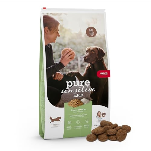 mera Pure Sensitive Insect Protein Hundefutter Trockenfutter (4kg), mit Insektenprotein für Sensible Hunde, leicht verdaulich & nachhaltige Proteinquelle, getreidefrei