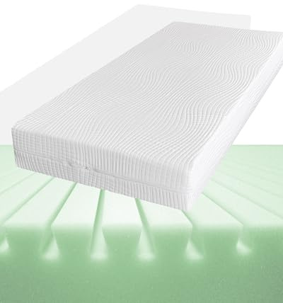 Doctorsleep Medidoc Orthopädische 7-Zonen Komfortschaummatratze, Härtegrad 2-3, RG 30 Mittelfest, Aloe Vera EC Bezug, Öko-Tex Zertifiziert, 60 x 200 cm, Höhe 17 cm, Made in Germany