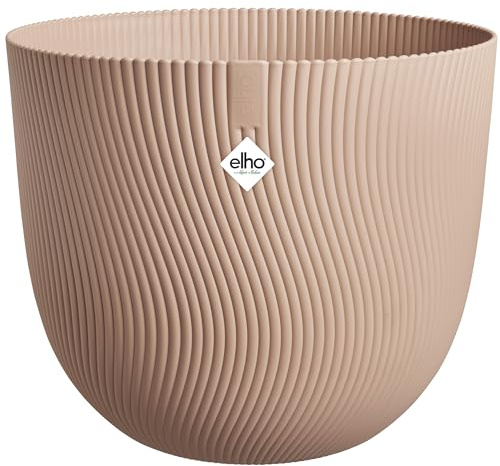 elho Sereh Rund 30 - Blumentopf für Innen und Außen - 100% recyceltes Plastik - Ø 29.5 x H 25.3 cm - Braun/Cool Clay