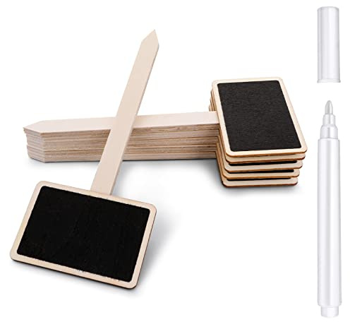 20 Stück Pflanzenstecker Holz Schilder Stecketiketten Tafel mit Markierungsstift 14,8 x 6,3 cm Pflanzschilder Holzschilder Pflanzenetiketten Gartenpflanzenanhänger für Topfsamen Kräuter Blumen Gemüse