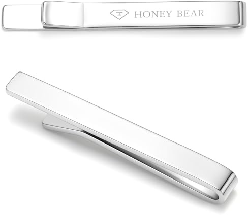 HONEY BEAR 4/5/5.4/6cm Krawattennadel Krawattenklammer für Herren Tie Clip Hemd Business Hochzeitsgeschenk 1.57/1.97/2.12/2.36