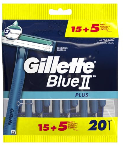Gilette BlueII Plus-Einwegklingen für Männer, 20 Stück