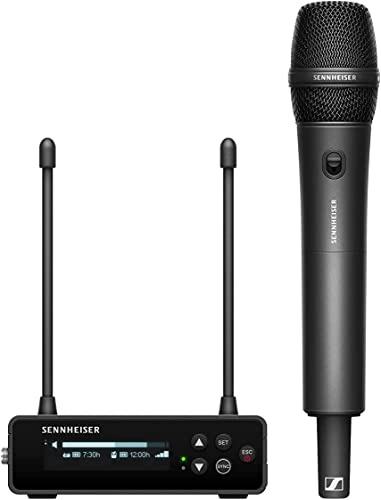 Sennheiser EW-DP 835 SET (S7-10) Tragbares digitales UHF-Drahtlosmikrofonsystem mit SKM-S Handsender und dynamischem Mikrofonmodul MMD 835 mit Nierencharakteristik - Schwarz (700035)