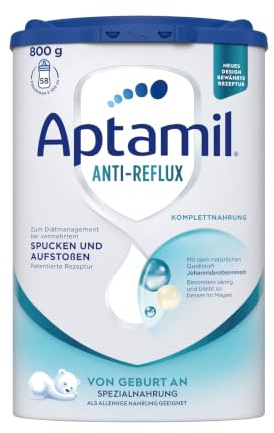 Aptamil Anti-Reflux - Komplettnahrung von Geburt an, Zum Diät Management, Bei Spucken & Aufstoßen, Babynahrung, Milchpulver, 1x 800 g