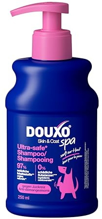 DOUXO SPA Hundeshampoo sensitiv & gegen Juckreiz 250 ml, reinigt sanft | Shampoo für Hunde mit sensitive Skin, hautfreundliche Fellpflege gegen juckende Haut, Shampoo Juckreiz