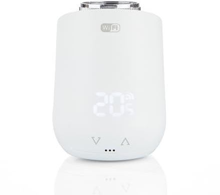 Eurotronic Comet Wifi Heizkörperthermostat (M30 x 1,5 mm Gewindeanschluss, kompatibel mit 2,4 GHz WLAN, Heizungsregler-System mit Alexa-Steuerung, energiesparend, einfache App-Steuerung, LED-Anzeige)