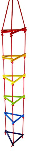 Hess Holzspielzeug 31107 - Strickleiter aus Holz, dreieckig, handgefertigt, für Kinder ab 3 Jahren, ca. 200 x 30 x 30 cm, für unbegrenzten Kletterspaß im Haus und im Garten